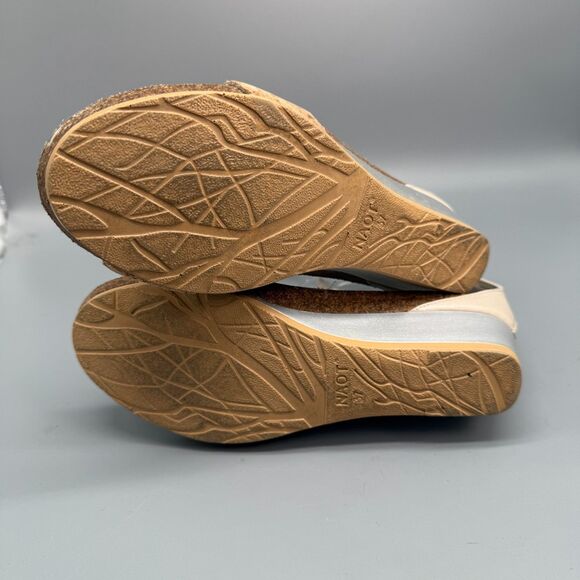 Naot Pixie Women's 6 Cork Ivory Sandals Strappy Wedge Ankle Strap Comfort Shoes - Picture 9 of 11